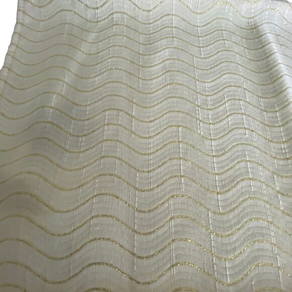 Set of 4  Napkins 18" Cream Beige Ecru & Gold Wave design - Picture 5 of 7